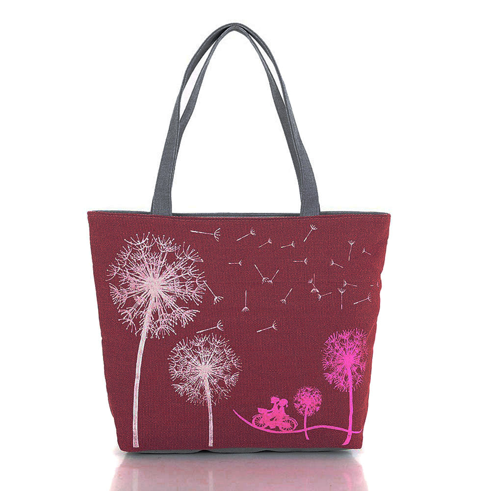Fashion Dandelion Canvas Bag Flowers Women Handbag Shoulder Bags Women Messenger Bags New