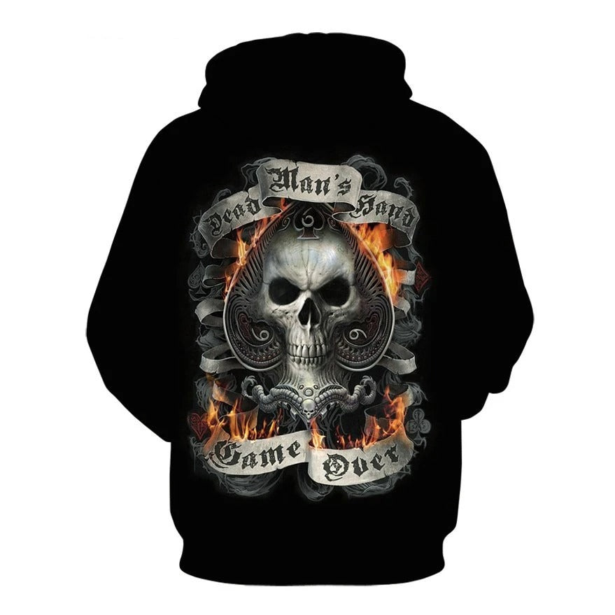 Awesome hoodie 3D All Over Print Skull Play Card Hoodie for Men and Women TH043