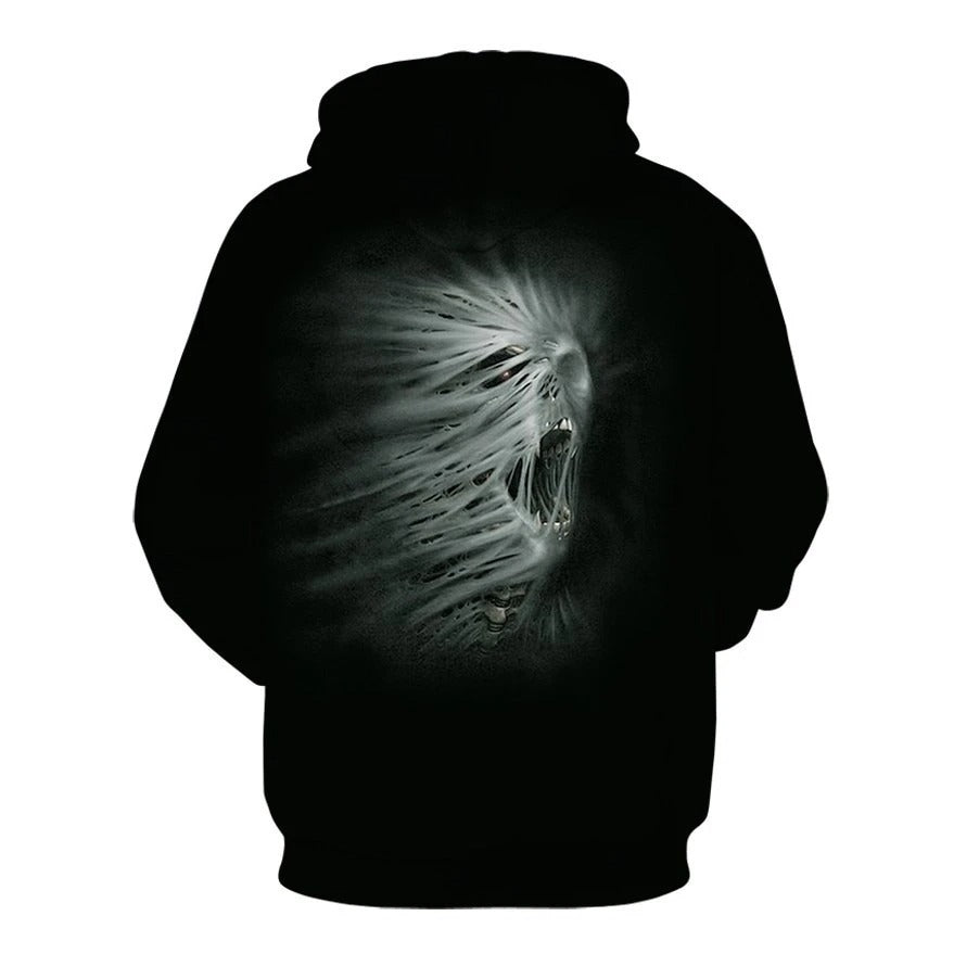 Awesome hoodie 3D All Over Print Screaming Skull Hoodie  for Men and Women TH038