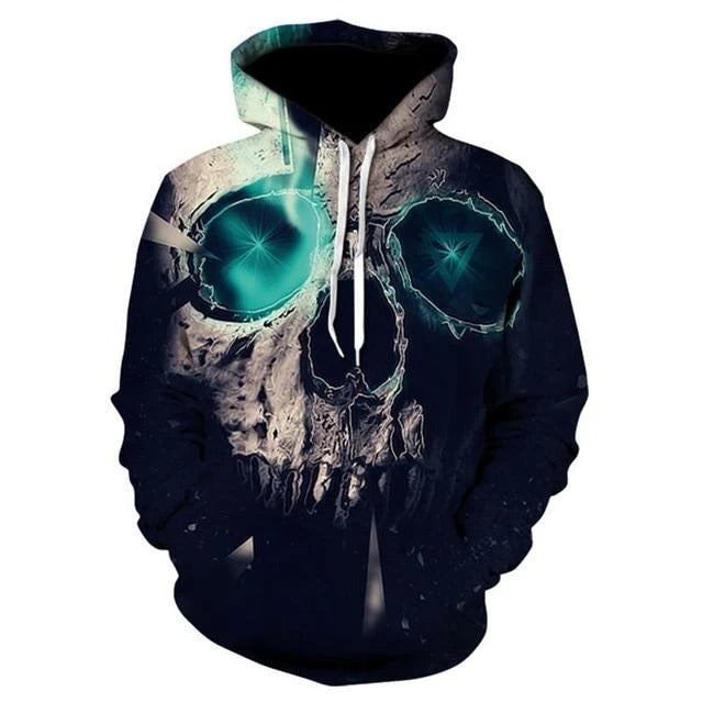 Awesome hoodie 3D All Over Print Customs Skull Hoodie for Men and Women TH035