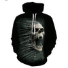 Awesome hoodie 3D All Over Print Screaming Skull Hoodie  for Men and Women TH038