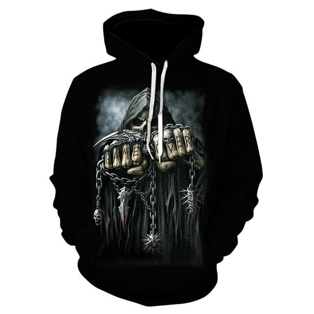 Awesome hoodied 3D All Over Print Angel of Death Chain Hoodie  for Men and Women TH033