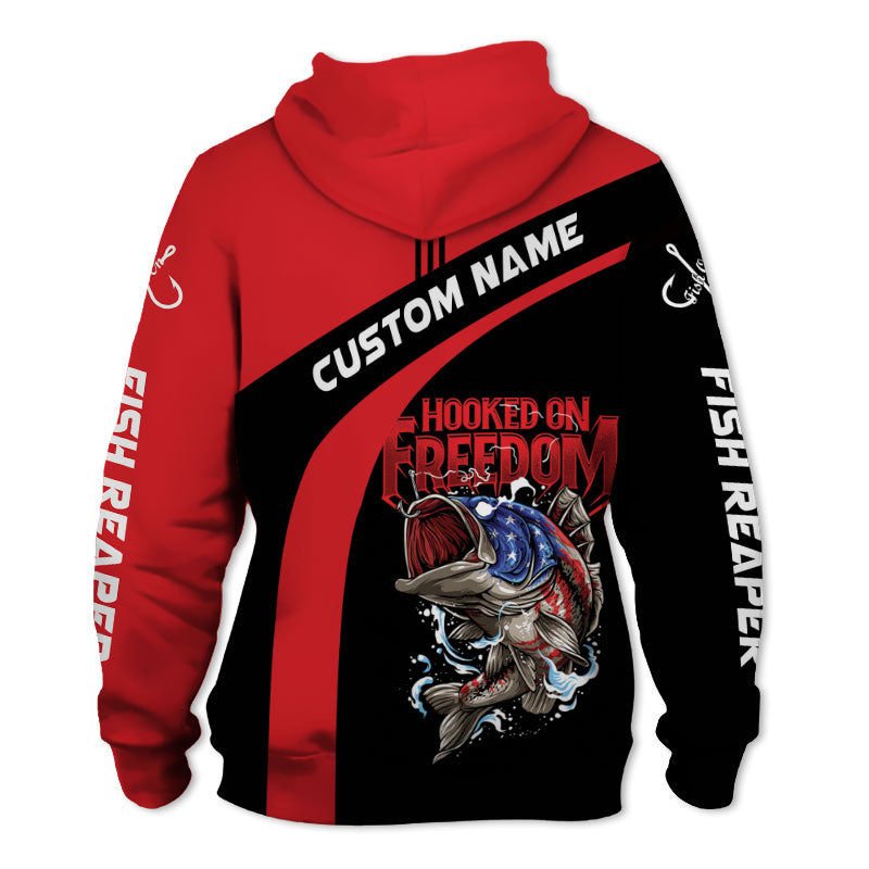 Awesome hoodie 3D ALL Print Hooked On Freedom -Men and Women Zip Hoodies- ND006