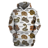 3D All Over Print Rattle Snakes Hoodie