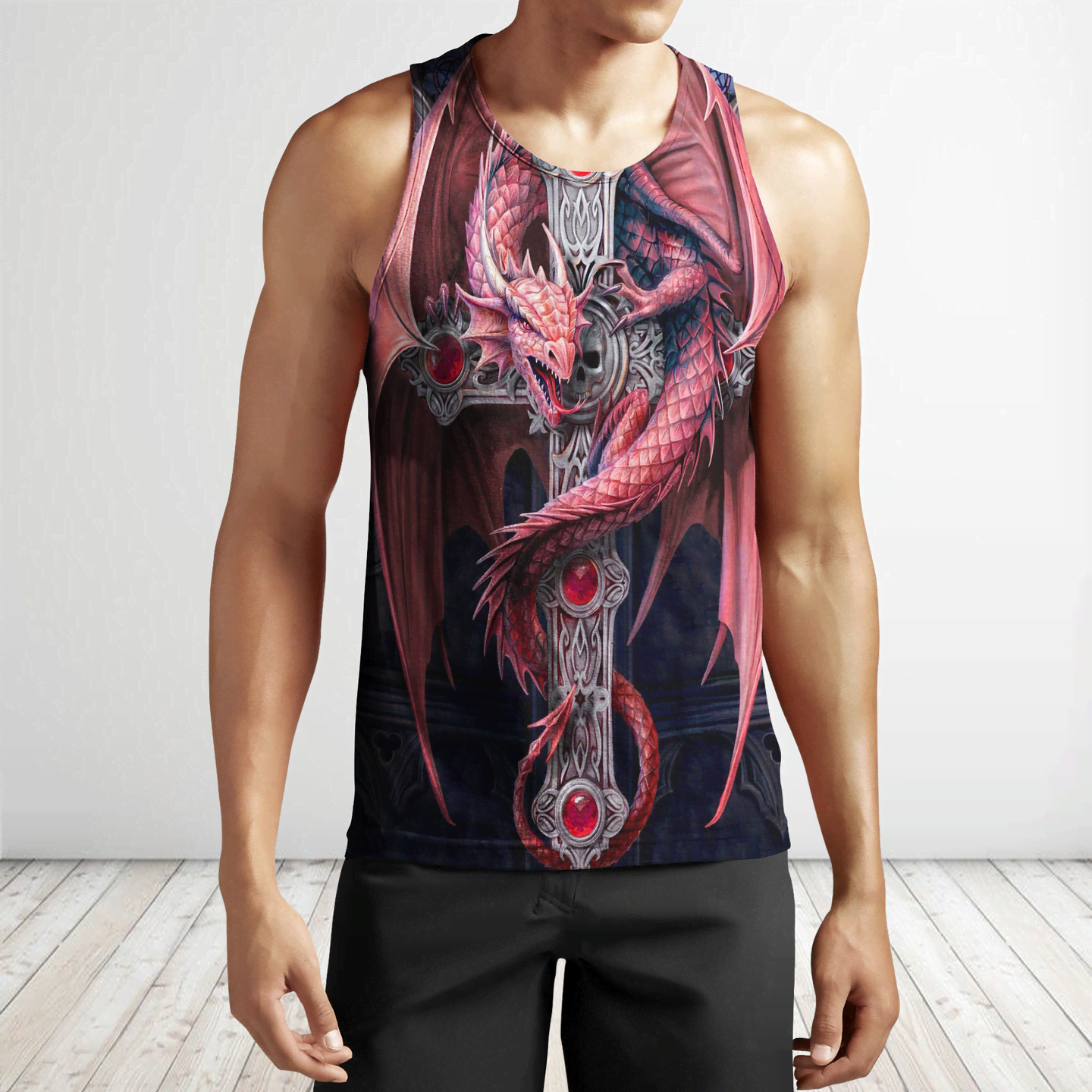 3D AOP Red Dragon Shirt