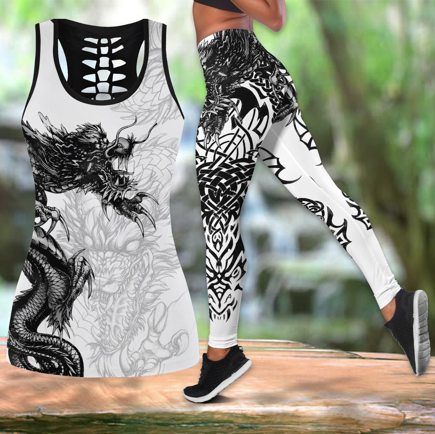 Awesome Hoodie Love Dragon Legging & Tank top For Women 3D All Over Printer THL012