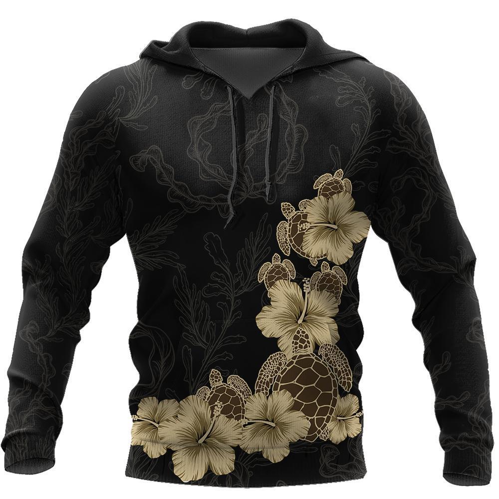 Awesome Hoodie 3D All Over Print Polynesian Turtle Hibiscus for Men and Women Hoodie, T-Shirt, Zip Hoodies, Sweatshirt HBC121