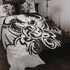 Awesome Hoodied Treble Clef And Hummingbirds Quilt Bed Set Dragon Viking HDQ012