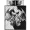 Awesome Hoodied Treble Clef And Hummingbirds Quilt Bed Set Dragon Viking HDQ012