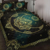 Awesome Hoodied Treble Clef And Hummingbirds Quilt Bed Set Moon HDQ023