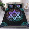 Awesome Hoodied Treble Clef And Hummingbirds Quilt Bed Set Star HDQ024
