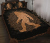 Awesome Hoodied Treble Clef And Hummingbirds Quilt Bed Set Big Foot HDQ019