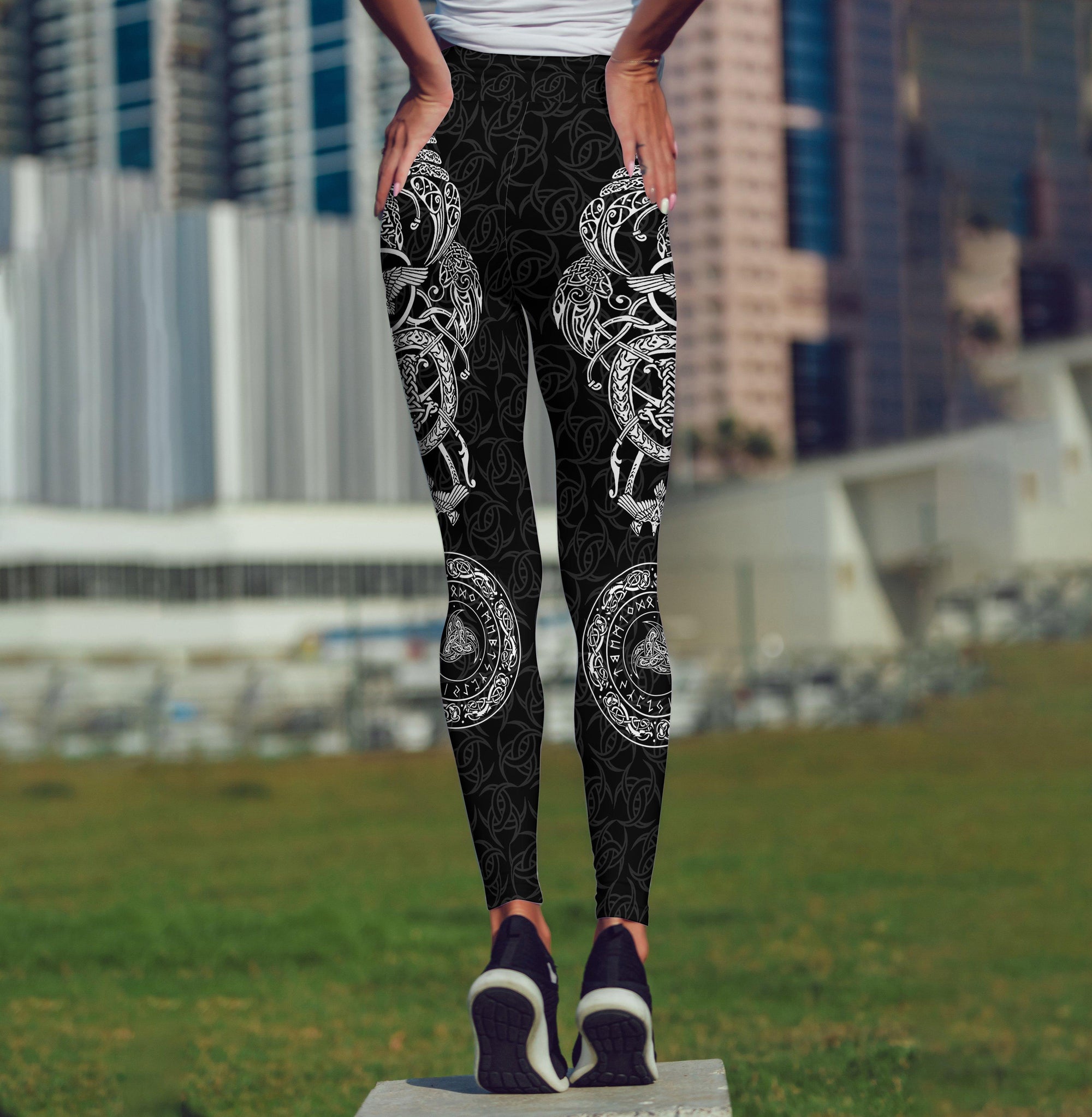 Awesome Hoodie-Viking Leggings - Munin Raven 3D All Over Printer THL002