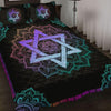 Awesome Hoodied Treble Clef And Hummingbirds Quilt Bed Set Star HDQ024