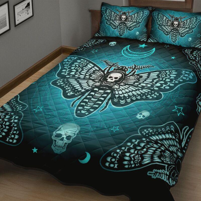 Awesome Hoodied Treble Clef And Hummingbirds Quilt Bed Set Butterfly HDQ022