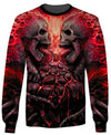 Awesome Hoodied Skull Red  3D All Over Printed Clothes For Women and Men DTK0013