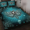 Awesome Hoodied Treble Clef And Hummingbirds Quilt Bed Set Butterfly HDQ022
