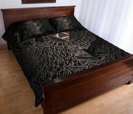 Awesome Hoodied Treble Clef And Hummingbirds Quilt Bed Set Viking HDQ033
