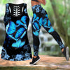 Awesome Hoodied 3D All Over Printer Legging Butterfly Blue HDL06