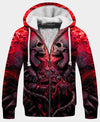 Awesome Hoodied Skull Red  3D All Over Printed Clothes For Women and Men DTK0013