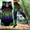 Awesome Hoodie tortoise legging + hollow tank combo For Women 3D All Over Printer THL017