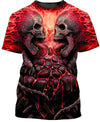 Awesome Hoodied Skull Red  3D All Over Printed Clothes For Women and Men DTK0013