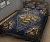 Awesome Hoodied Treble Clef And Hummingbirds Quilt Bed Set Bee HDQ027