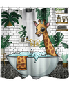 Awesome hoodied Giraffe So Cute shower curtain Printed 3D Grommet Curtains - NQC0014