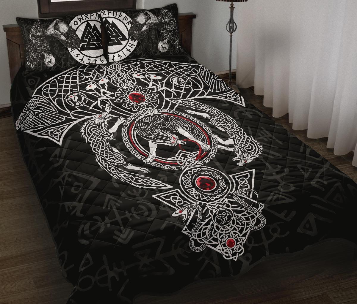Awesome Hoodied Treble Clef And Hummingbirds Quilt Bed Set Viking HDQ034