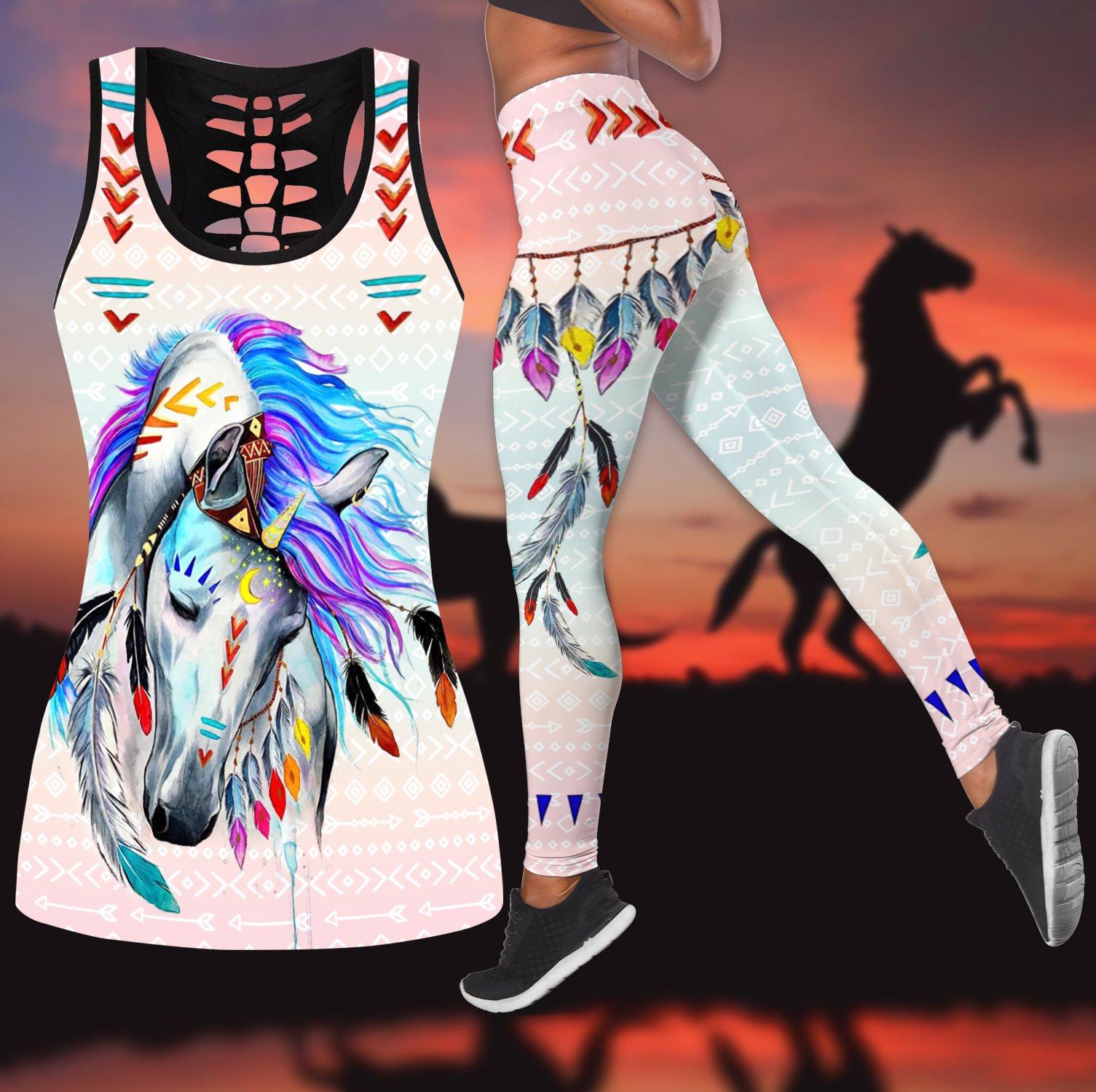 Awesome Hoodied 3 D All Over Printer Legging Horse HDL14