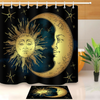 Awesome hoodied Boho Chic Sun Crescent Moon &amp; Stars SHOWER CURTAINS Printed 3D Grommet Window Curtains - NQC009