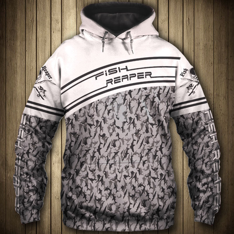 Awesome hoodie 3D ALL Print Fish Reaper -Men and Women Zip Hoodies- ND003