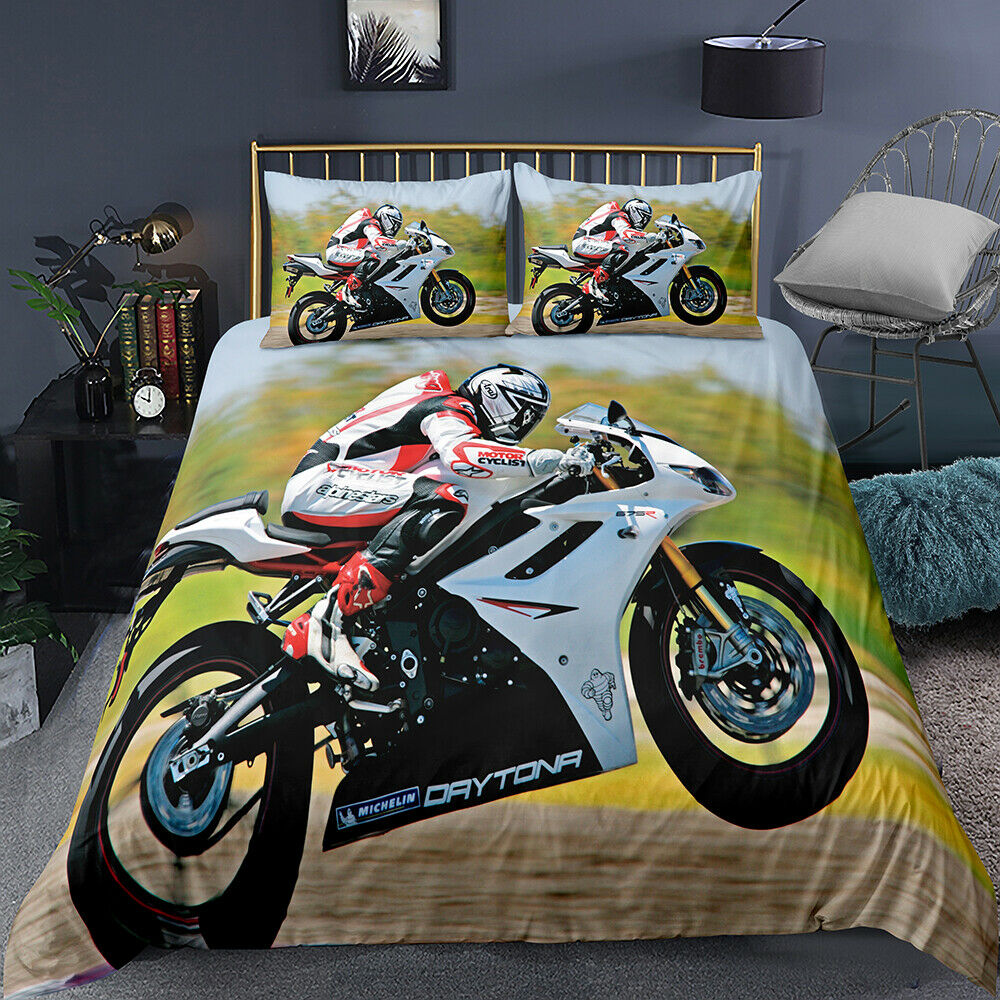 Awesome Hoodied Daytona Superbike Bedding Set HBD008