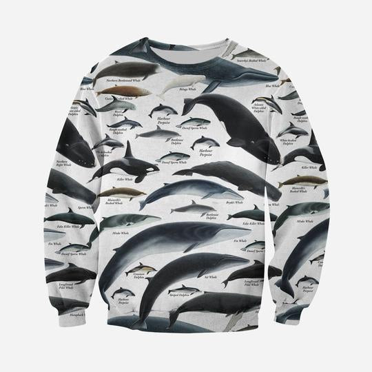 3D ALL OVER PRINTED WHALES DOLPHINS SHIRTS AND SHORTS