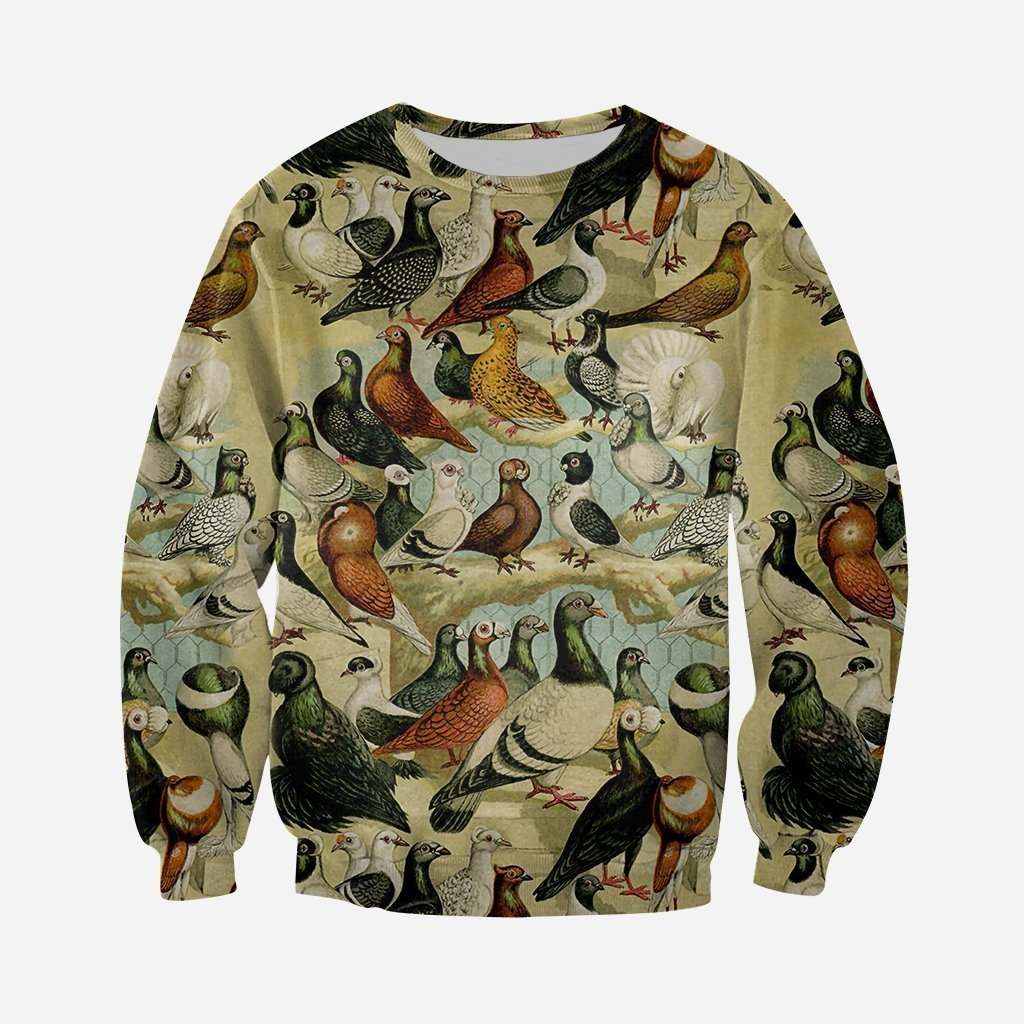 3D All Over Printed Pigeons Shirt and Shorts