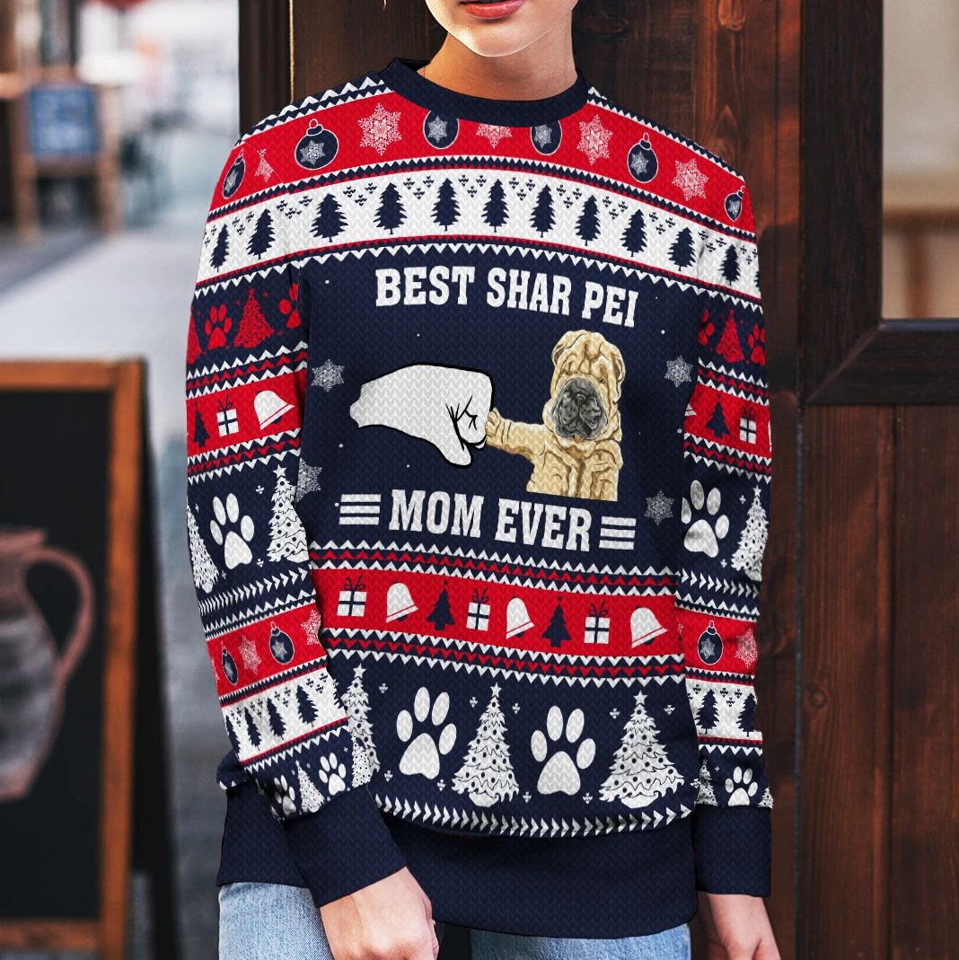 Awesome Hoodie  - Best Shar Pei Dog Dad And Mon Ever 3D All Over Printed Ugly Sweater Clothes For Women and Men DC059