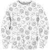 3D All Over Printing White Mushroom Shirt