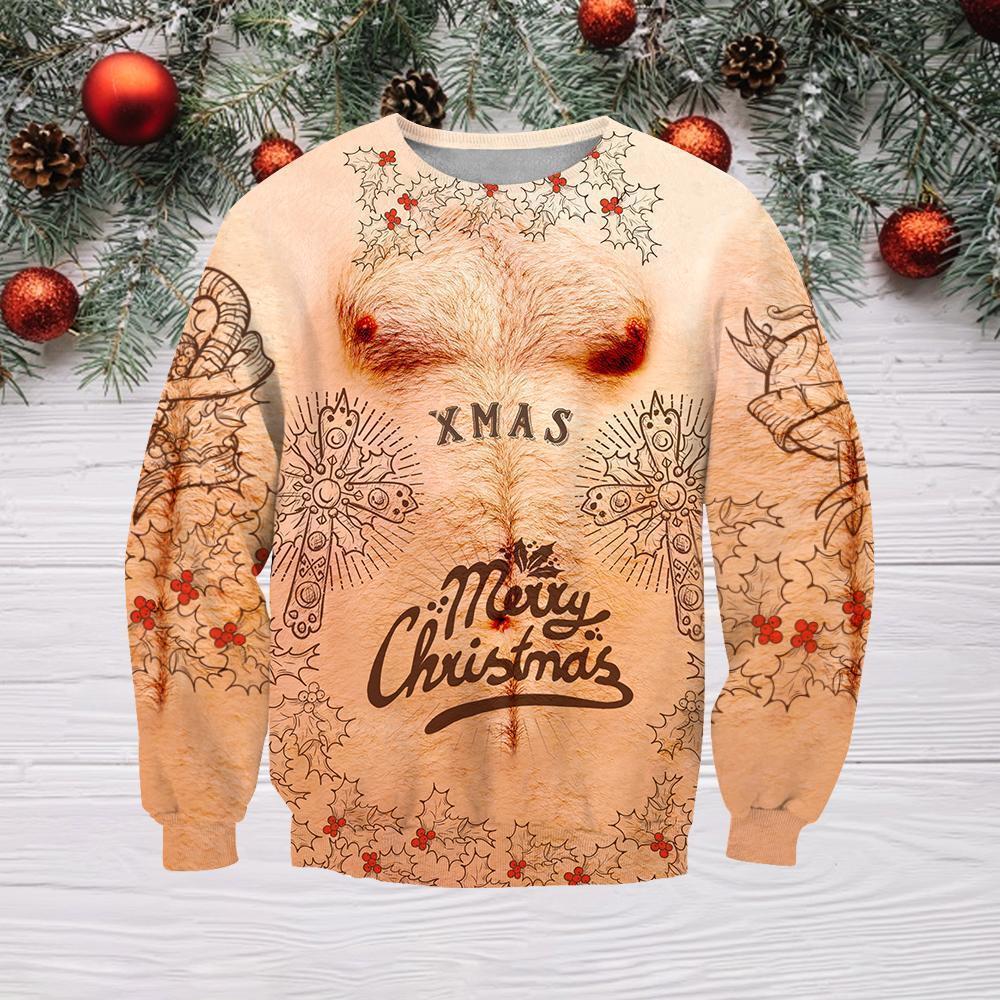 3D AOP Funny Tattoo Xmas Life Ugly Christmas Clothes
