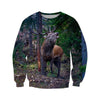 3D All Over Printed Deer T-shirt Hoodie