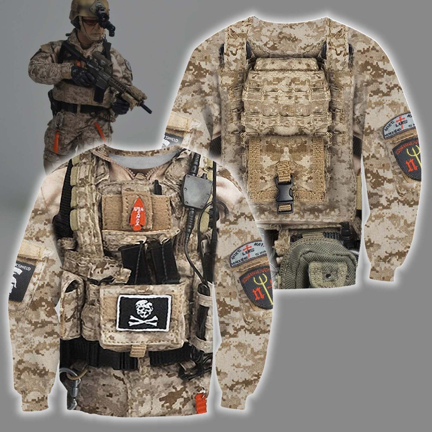 3D All Over Printed U.S. NAVY Seal Team Six Uniform