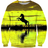 3D All Over Print Silhouette Hourse Shirts 2