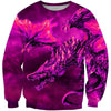 3D All Over Print Dragon Flying Purple Hoodie