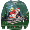 3D All Over Print Green Santa DJ Shirts