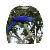 3D All Over Print Beautiful Blue Macaw Parrot Hoodie