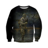 Army- Paratrooper Man Standing On The Shore