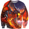 3D All Over Print Dragon Zip Hoodie