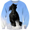 All Over Print Black Horse Blue Sky