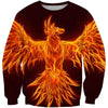 3D All Over Printing Fire Phoenix Flying Hoodie