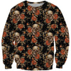 3D All Over Print Skull Orange Flower Shirts