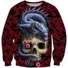 3D All Over Printing Skull With Dragon Shirts